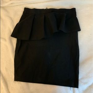 Black Peplum Skirt
